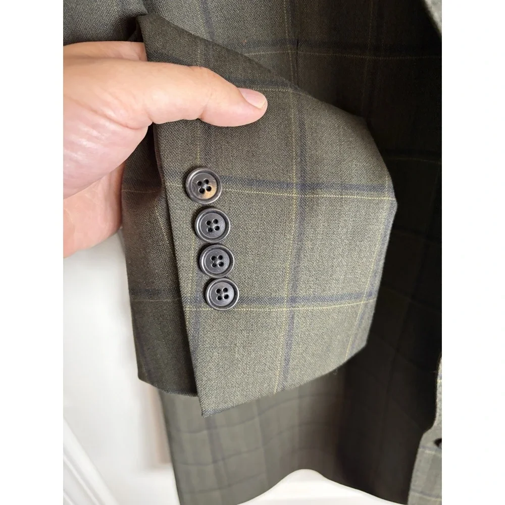 BROOKS BROTHERS Explorer Regent Wool Bl Plaid Blazer Sport Coat Jacket 42R